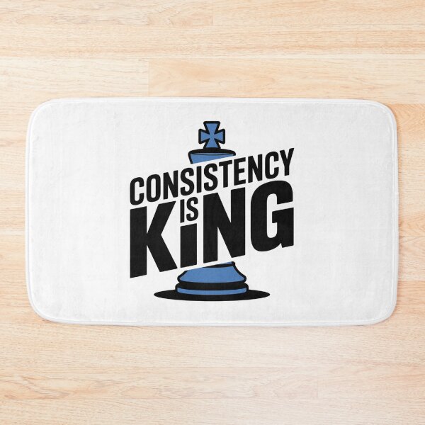 Item preview, Consistency Is King – Chess Piece Motivational Design designed and sold by ArtByYunus.