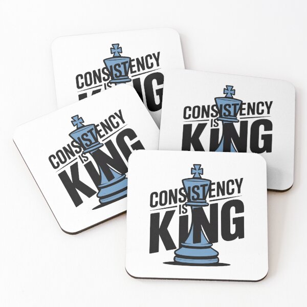 Item preview, Consistency Is King – Chess Piece Motivational Design designed and sold by ArtByYunus.