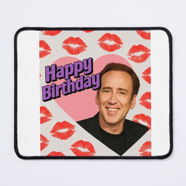 Item preview, Kiss Heart Birthday Funny prank meme gift weird nicolas cage designed and sold by CheeseBlueprint.