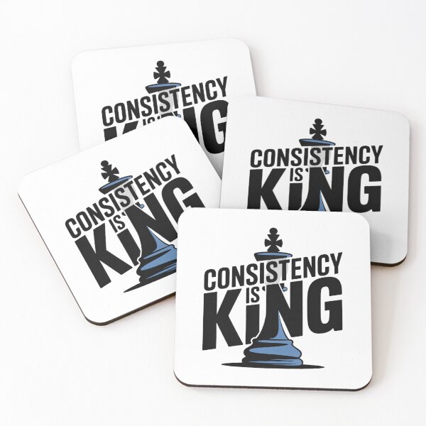 Item preview, Consistency Is King – Chess Piece Motivational Design designed and sold by ArtByYunus.