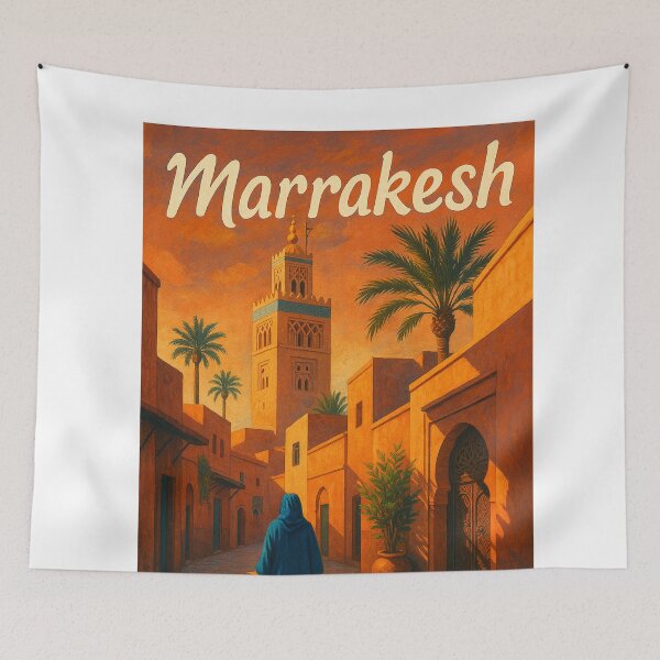 Item preview, Sunset in the Medina of Marrakesh designed and sold by Aryabek.