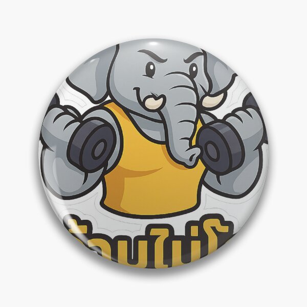 Item preview, Thai Elephant Lifting Dumbbells "Honest Gains" Sticker designed and sold by Mestyle0.