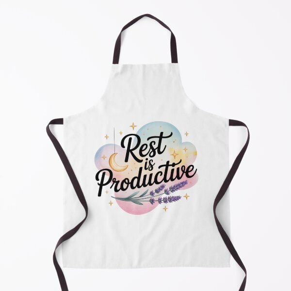 Item preview, Rest Is Productive – Cloud and Stars Self-Care Quote designed and sold by ArtByYunus.