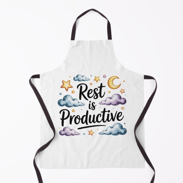 Item preview, Rest Is Productive – Cloud and Stars Self-Care Quote designed and sold by ArtByYunus.