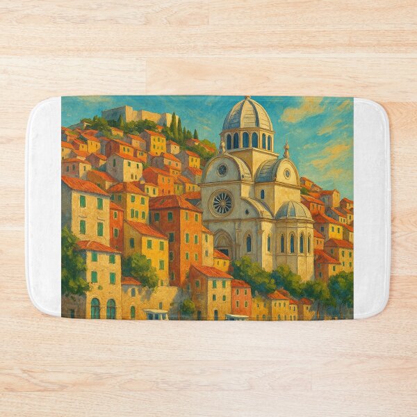 Item preview, Waterfront View of Šibenik and Cathedral of St. James designed and sold by Aryabek.