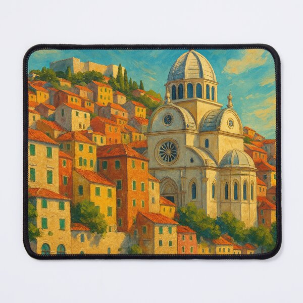 Item preview, Waterfront View of Šibenik and Cathedral of St. James designed and sold by Aryabek.