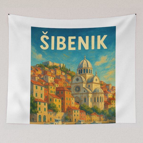 Item preview, Waterfront View of Šibenik and Cathedral of St. James designed and sold by Aryabek.