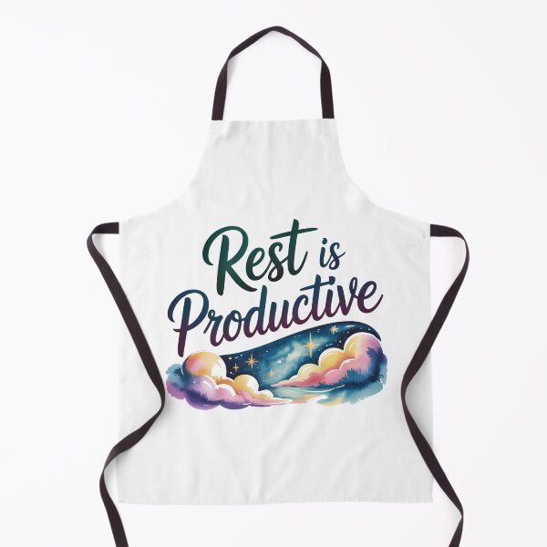 Item preview, Rest Is Productive – Cloud and Stars Self-Care Quote designed and sold by ArtByYunus.