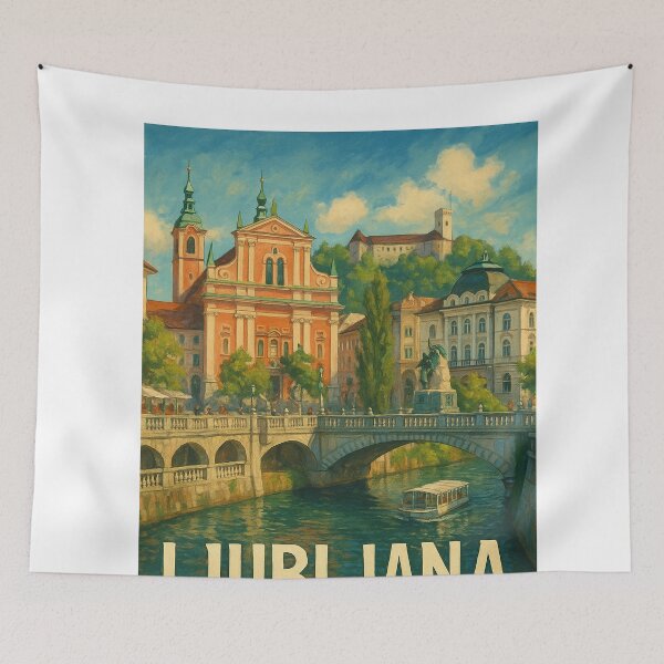 Item preview, Triple Bridge and Franciscan Church, Ljubljana designed and sold by Aryabek.