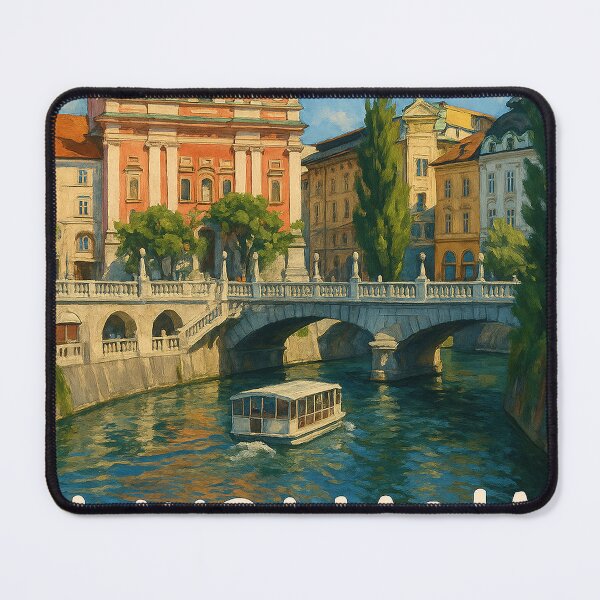 Item preview, River Cruise beneath Ljubljana’s Triple Bridge designed and sold by Aryabek.