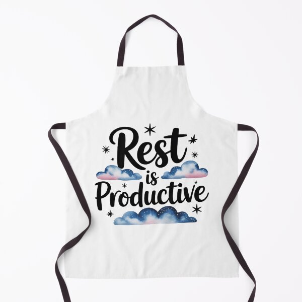 Item preview, Rest Is Productive – Cloud and Stars Self-Care Quote designed and sold by ArtByYunus.