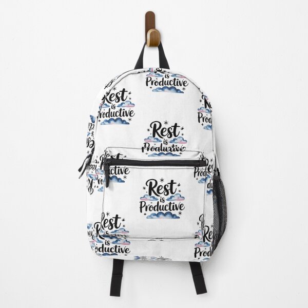Item preview, Rest Is Productive – Cloud and Stars Self-Care Quote designed and sold by ArtByYunus.