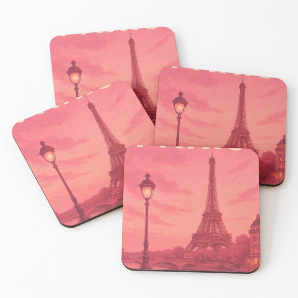 Item preview, Pink Eiffel Tower at Dusk, Paris designed and sold by Aryabek.