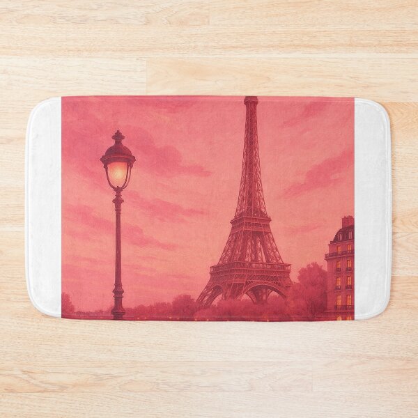 Item preview, Pink Eiffel Tower at Dusk, Paris designed and sold by Aryabek.