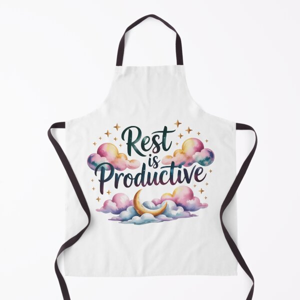 Item preview, Rest Is Productive – Cloud and Stars Self-Care Quote designed and sold by ArtByYunus.