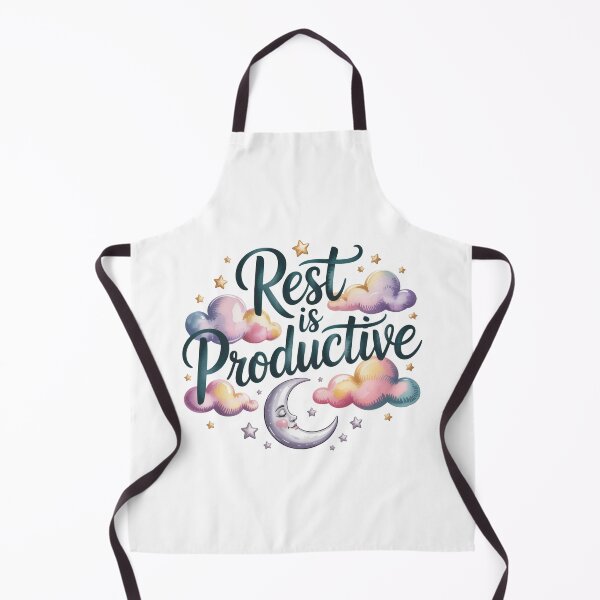 Item preview, Rest Is Productive – Cloud and Stars Self-Care Quote designed and sold by ArtByYunus.