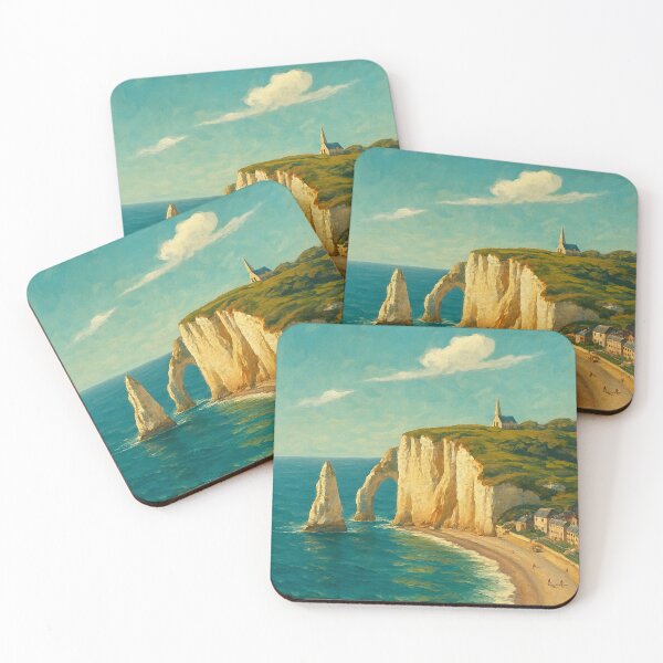 Item preview, Étretat Cliffs and Chapel in Normandy, France designed and sold by Aryabek.