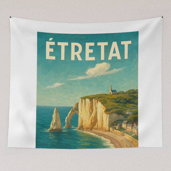 Item preview, Étretat Cliffs and Chapel in Normandy, France designed and sold by Aryabek.