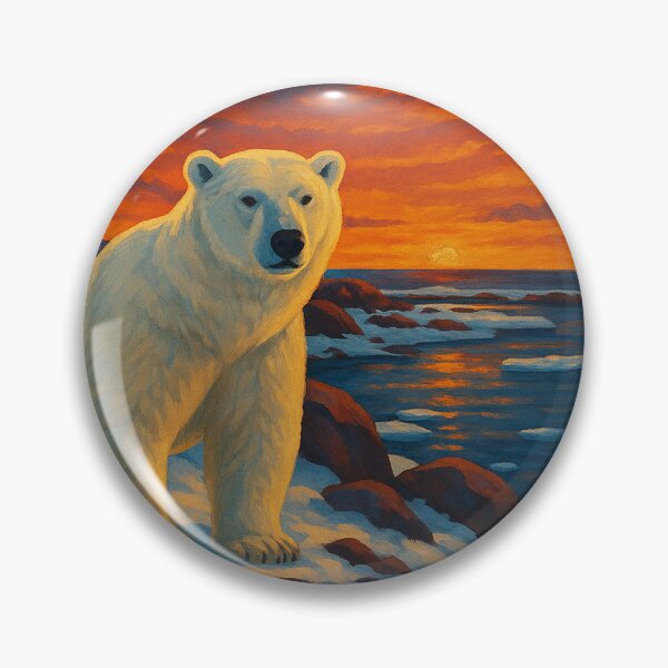 Item preview, Polar Bear and Aurora Borealis, Churchill Manitoba designed and sold by Aryabek.