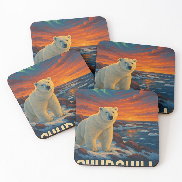Item preview, Polar Bear and Aurora Borealis, Churchill Manitoba designed and sold by Aryabek.