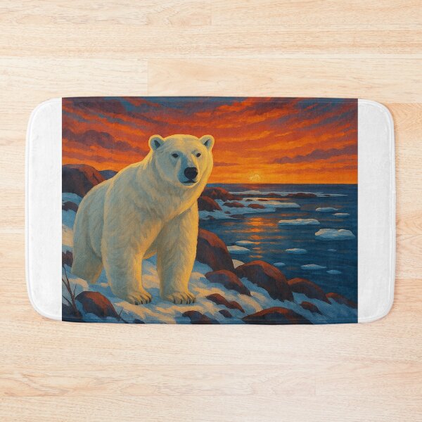 Item preview, Polar Bear and Aurora Borealis, Churchill Manitoba designed and sold by Aryabek.