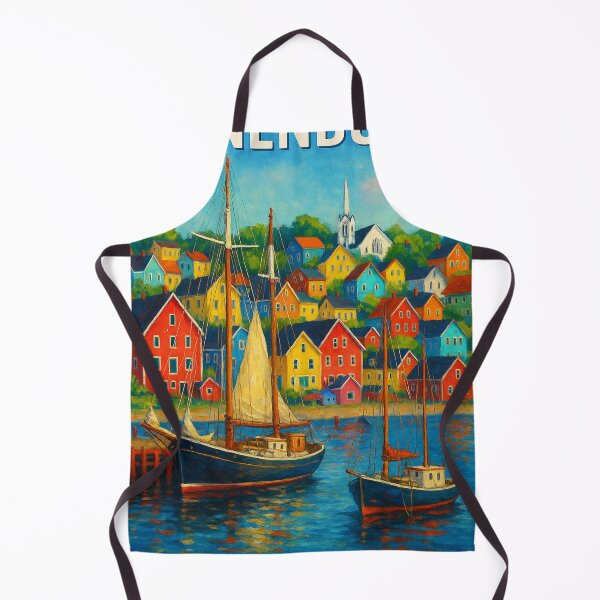 Item preview, Colorful Hillside Homes and Sailboats, Lunenburg designed and sold by Aryabek.
