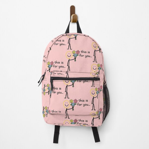 Item preview, Cute Stick Figure Holding Flowers – This Is for You Art designed and sold by graphicnew.
