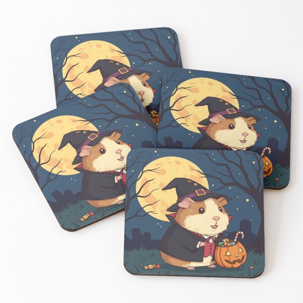 Item preview, Retro Spooky Treat: Vintage Halloween Guinea Pig Hunter designed and sold by Simple_Lines2025.
