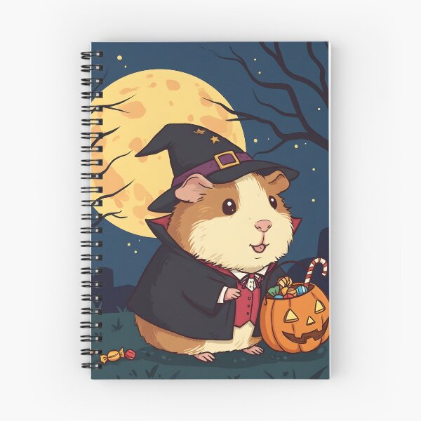 Item preview, Retro Spooky Treat: Vintage Halloween Guinea Pig Hunter designed and sold by Simple_Lines2025.