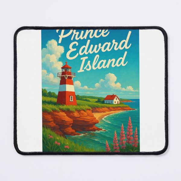 Item preview, Coastal Lighthouse and Lupines, Prince Edward Island designed and sold by Places On Earth.