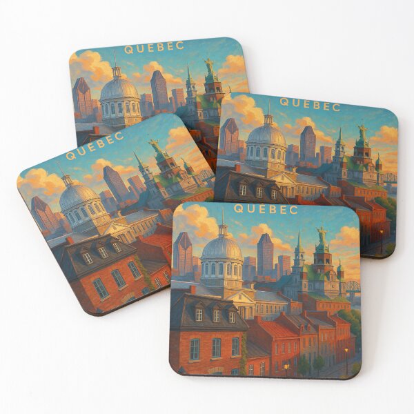 Item preview, Old Montréal Skyline at Sunset, Québec designed and sold by Places On Earth.