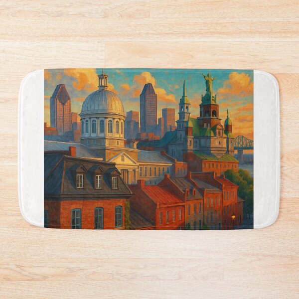 Item preview, Old Montréal Skyline at Sunset, Québec designed and sold by Places On Earth.