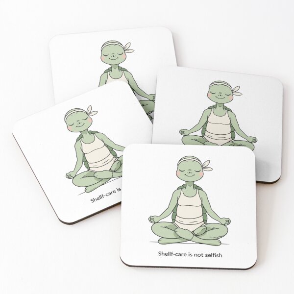 Item preview, Minimal Meditating Turtle – Self-Care is Not Selfish designed and sold by ArghavanMardani.