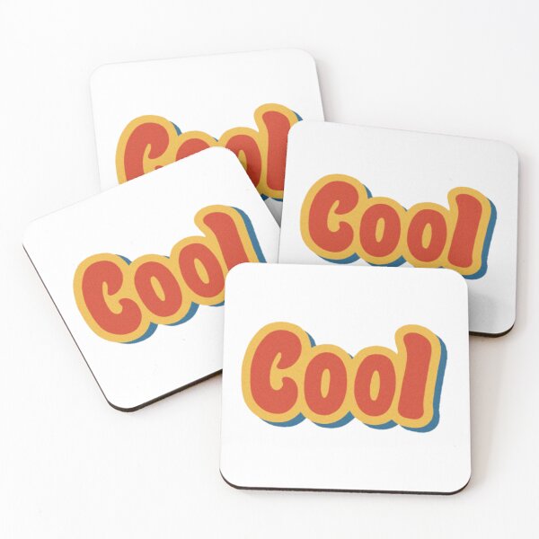 Item preview, Vintage Typography Sticker COOL (Red, Blue & Yellow) designed and sold by marialetiziaa.