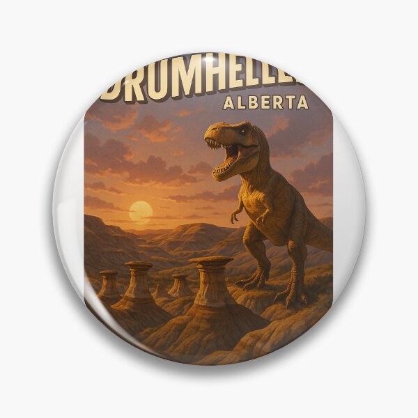 Item preview, Drumheller Tyrannosaurus and Hoodoos at Sunset, Alberta designed and sold by Places On Earth.