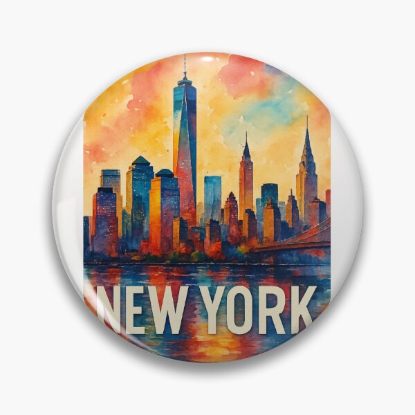 Item preview, Colorful Sunset Over New York City Skyline designed and sold by Places On Earth.