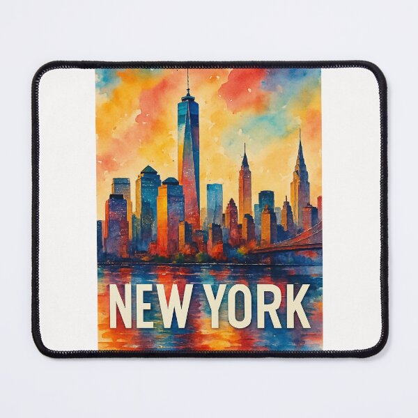 Item preview, Colorful Sunset Over New York City Skyline designed and sold by Places On Earth.