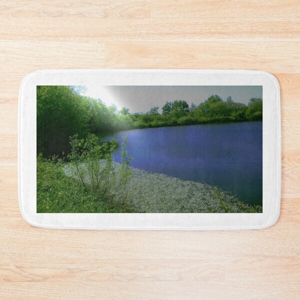 Item preview, the blue lake in a beam of light. designed and sold by marierlaure.