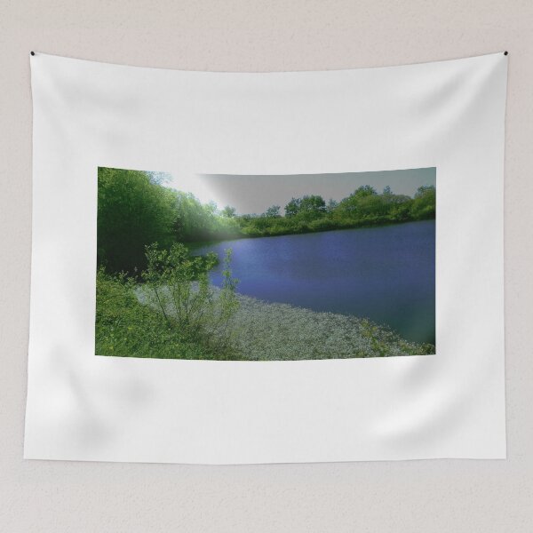 Item preview, the blue lake in a beam of light. designed and sold by marierlaure.