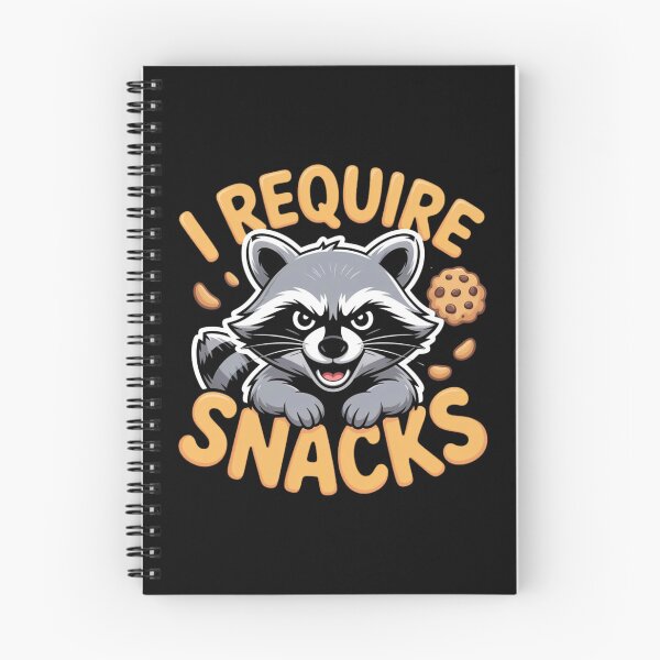 Item preview, I Require Snacks Raccoon designed and sold by FurrFunPrints.