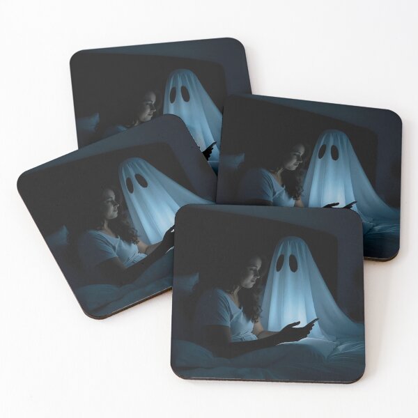 Item preview, Reading messages before bed. Ghost. designed and sold by Extintos.