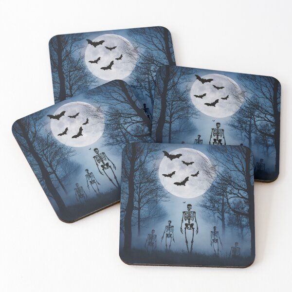 Item preview, Scary skeletons under a full moon designed and sold by Photopat.