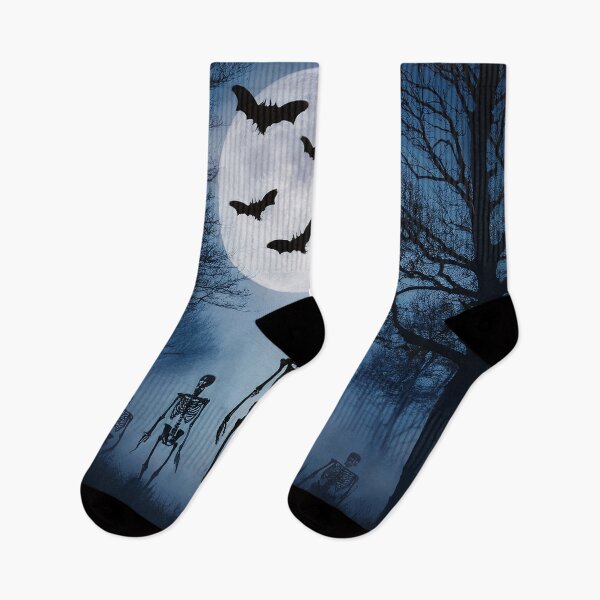Item preview, Scary skeletons under a full moon designed and sold by Photopat.