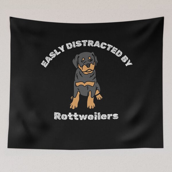 Item preview, Easily Distracted by Rottweilers Funny Dog Lover Design designed and sold by Gravly.