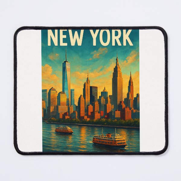 Item preview, Staten Island Ferries and NYC Skyline at Sunset designed and sold by Places On Earth.