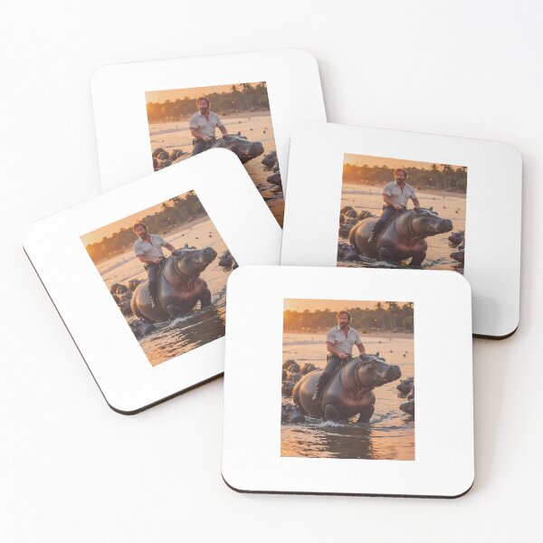 Item preview, Chuck Norris & Hippopotamus Funny prank gift meme Moo deng moodeng designed and sold by CheeseBlueprint.