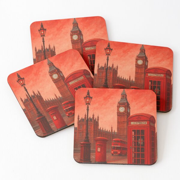 Item preview, London Street Scene with Big Ben and Red Phone Booth designed and sold by Places On Earth.