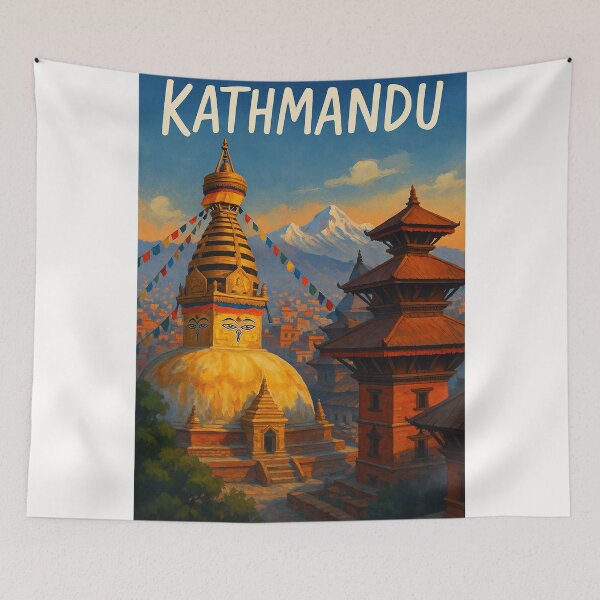 Item preview, Boudhanath Stupa and Himalayan Horizon, Kathmandu designed and sold by Places On Earth.
