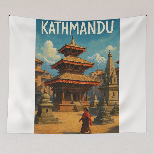 Item preview, Patan Durbar Square and Himalayas, Kathmandu Valley designed and sold by Places On Earth.