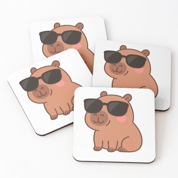Item preview, Cool Capybara with Sunglasses – Kawaii Summer Style designed and sold by Lolilas.